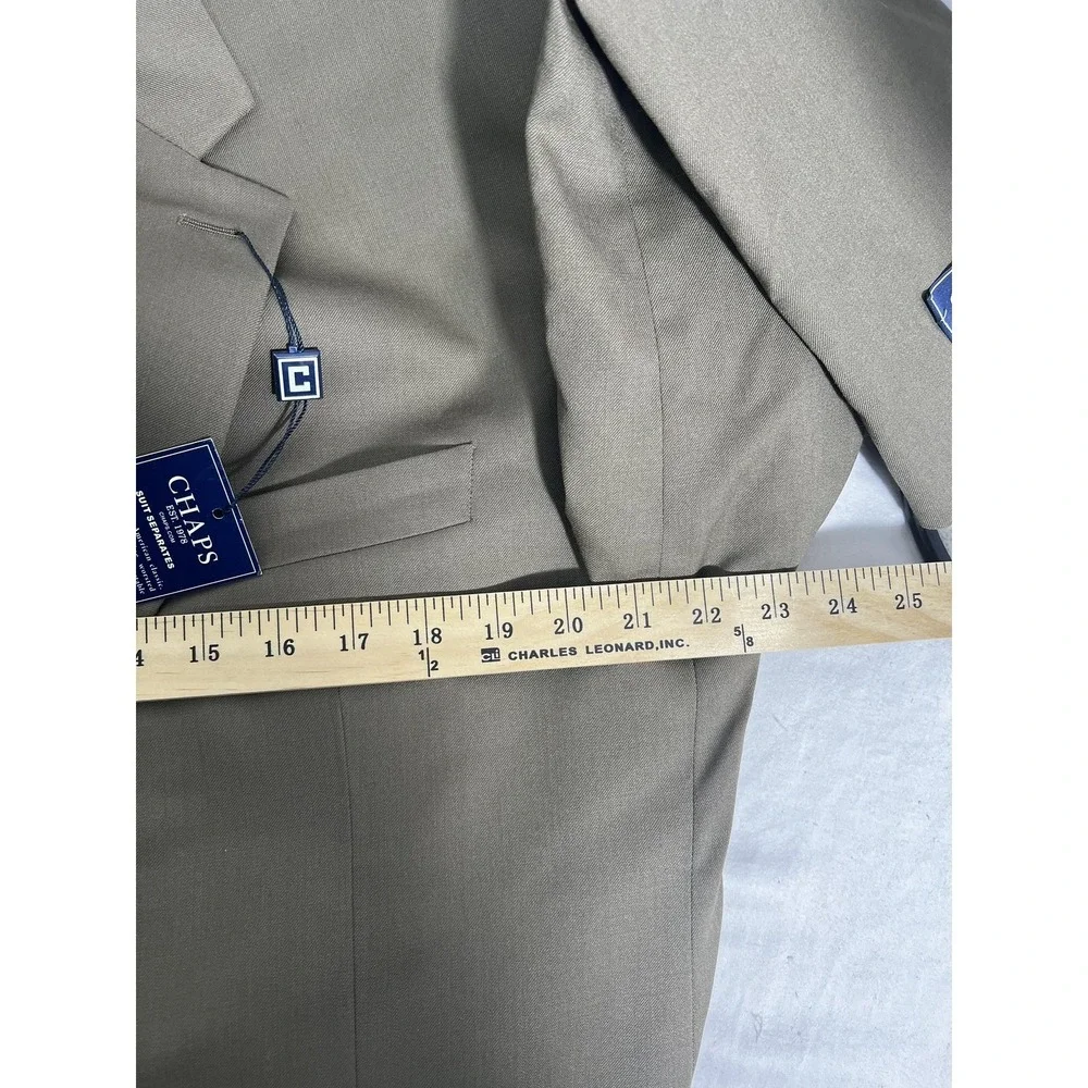 Chaps Blazer Mens 46 Brown Pure New Wool Suit Separate Sport Coat 2 Btn‎